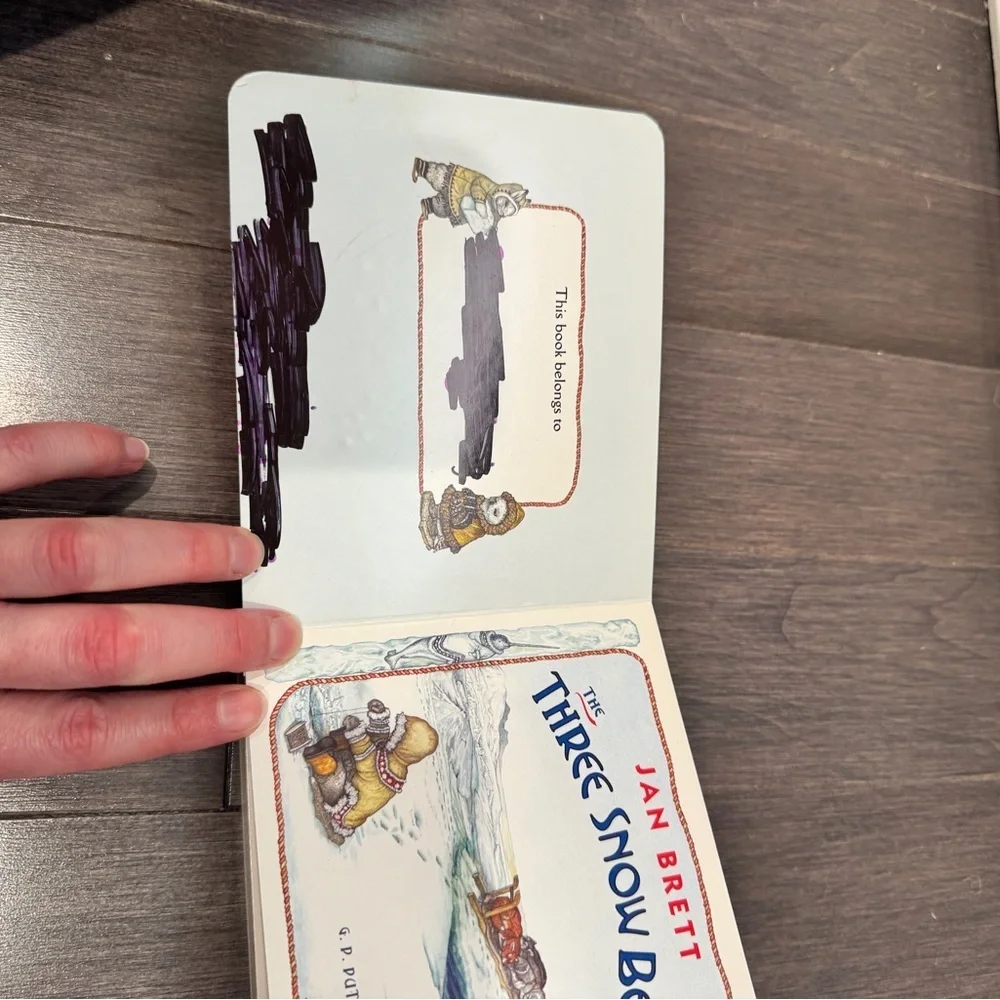 The Three Snow Bears Board Book by Jan Brett Kids Toddlers